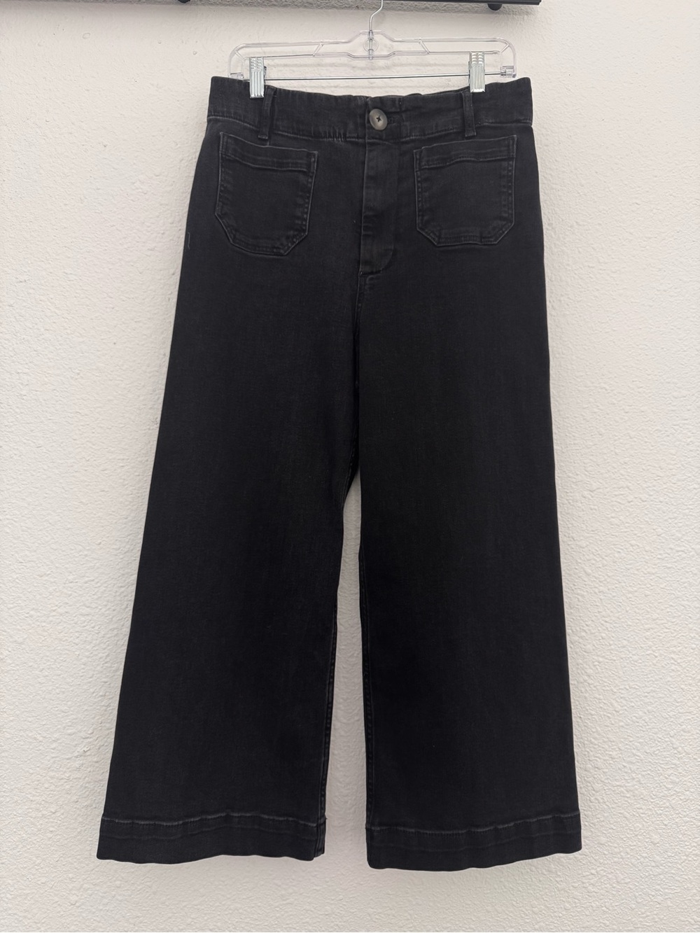 Anthropologie Pilcro The Skipper Wide Leg Cropped Black Jeans - Picture 3 of 8